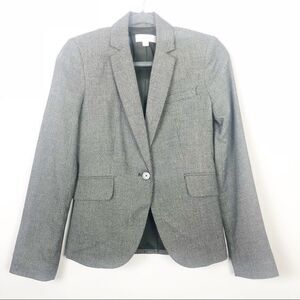 CALVIN KLEIN | Black & White Button Front Blazer 2